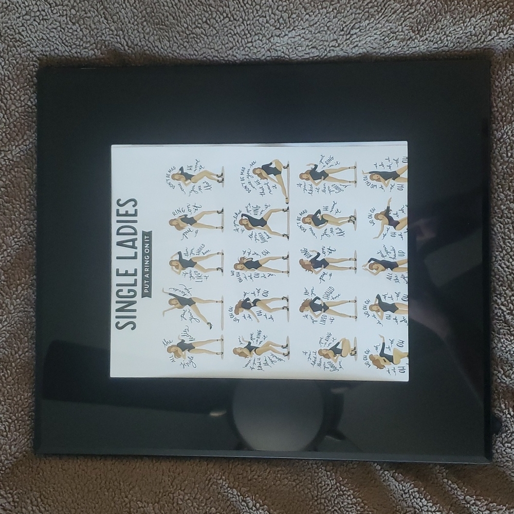 Framed Beyonce 'Single Ladies' Print
